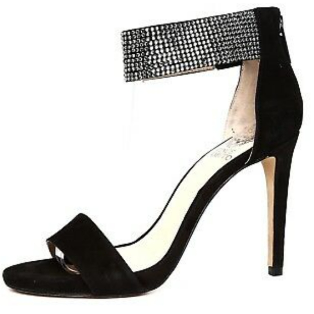 Vince Camuto Fyell suede open-toe stilettos